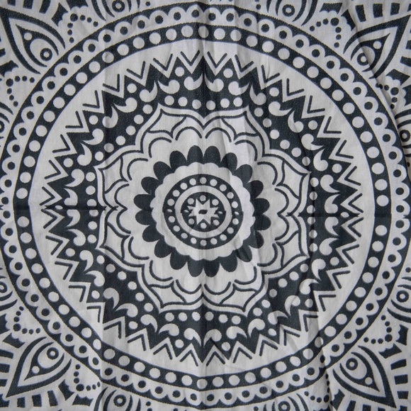 Floral Mandala Print Boho Tapestry Wall Hanging - Picture 2 of 9